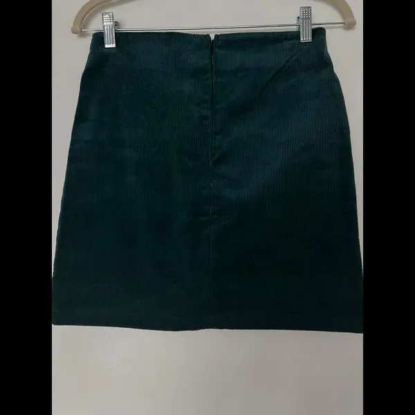 Green Corduroy Embroidered Skirt size Medium - Image 3