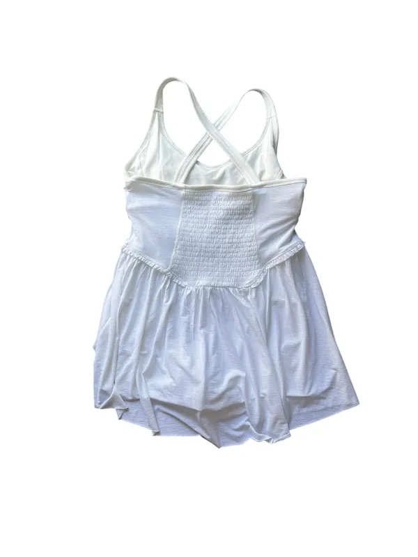 Free people Movement Smockin Hot Tennis Dress White Smocked Athletic NWOT large - Image 5