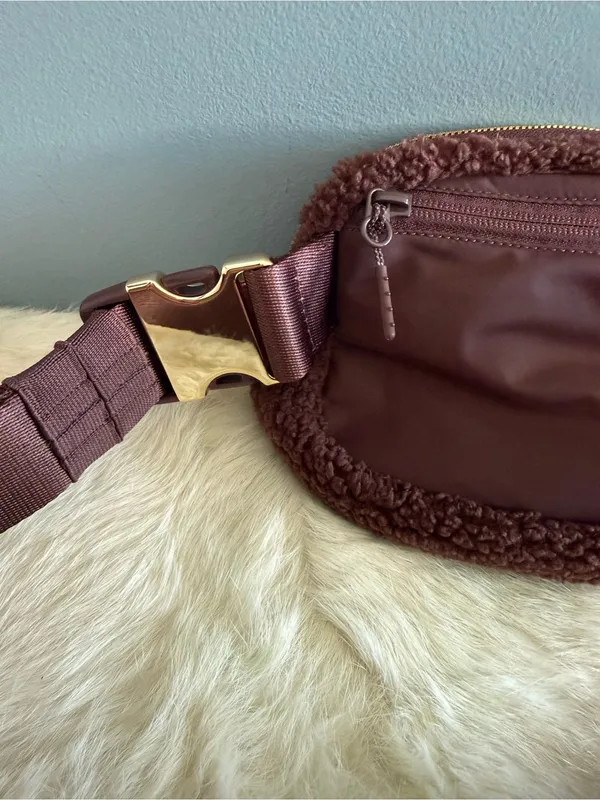 Lululemon Athletica Everywhere Sherpa Belt Bag With Goldtone Hardware - Image 5