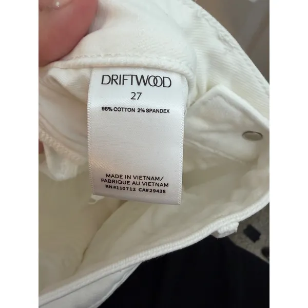 DRIFTWOOD Martha Wide Leg White Jeans Size 27 - Image 5