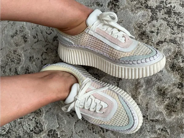 Modern Women's Pastel Knit Platform Sneakers 🌸 - Image 3