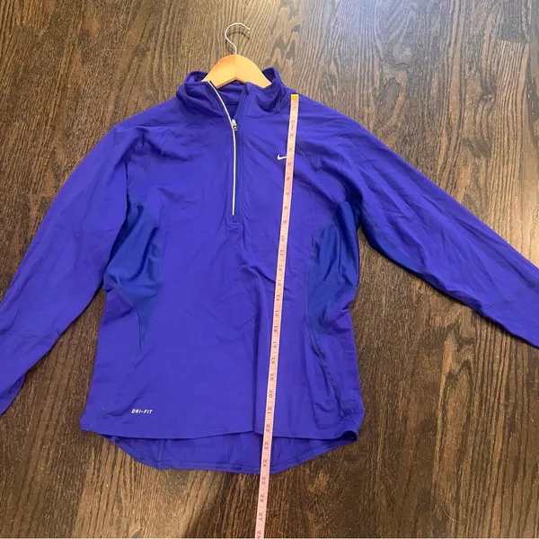 Nike Pro Blue Dri-FIT Quarter Zip Pullover Size M - Image 5