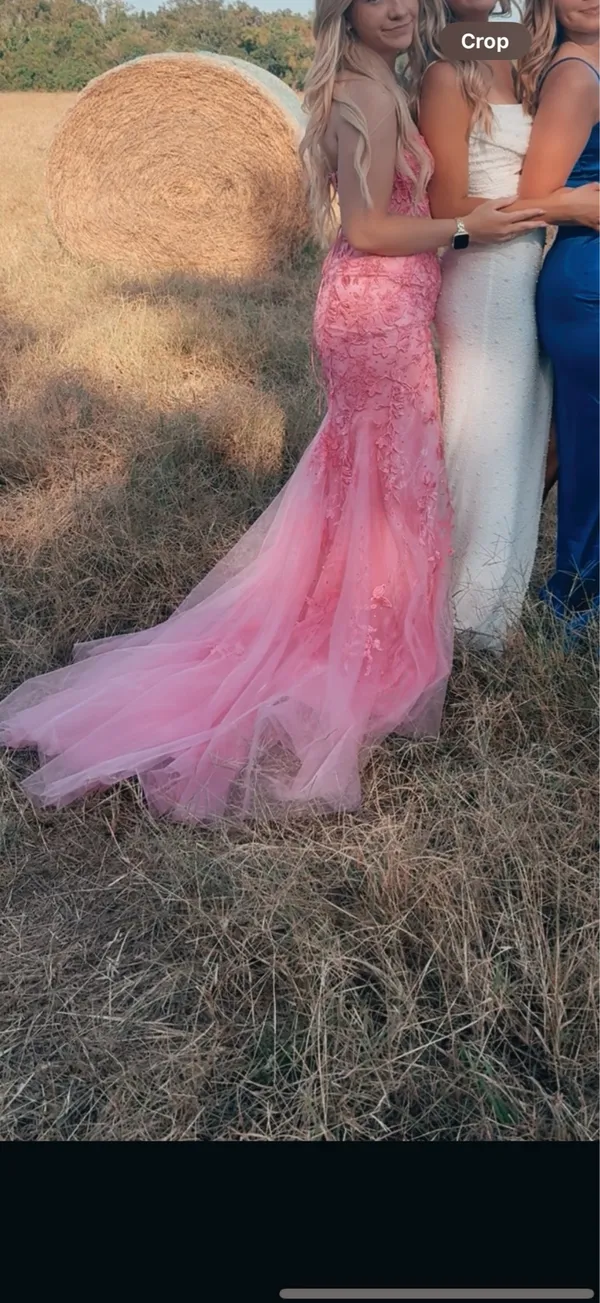 Prom Dress Pink Size 2 - Image 4