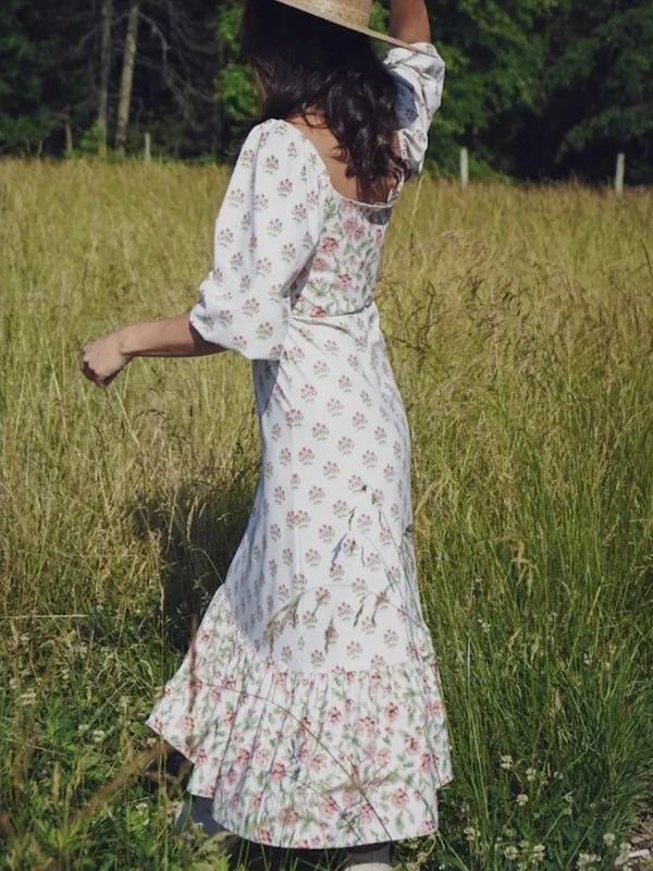 Tuckernuck Smith & Quinn Marigold Midi Cottagecore Dress New Size Medium - Image 3