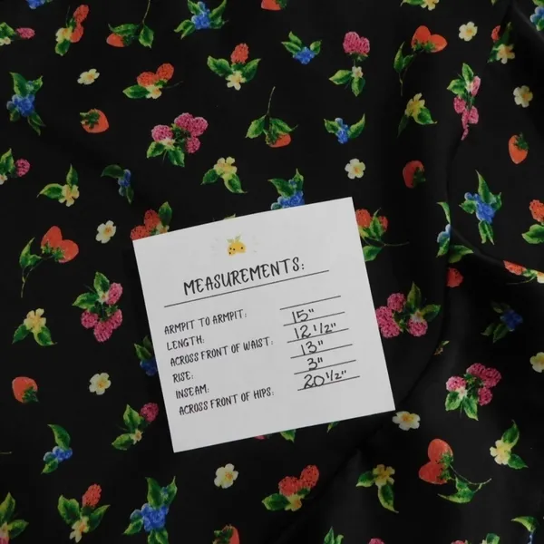 ZARA Black Floral Fruit Berries Ruffled Satin Shorts Skort Satin Summer X-Small - Image 12