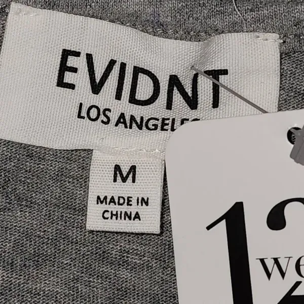 NWT EVIDNT Los Angeles Womens Gray Long Sleeve Split Sleeve Top‎ Medium - Image 4