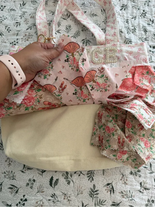Handmade Bag With Handkerchief “Dance” Lover Tote Canvas Bag - Image 12