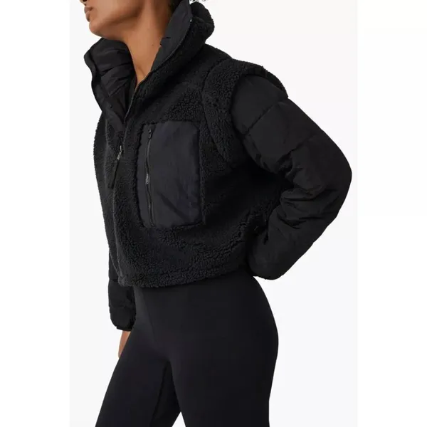 FREE PEOPLE Movement Scenic Route Solid 1/2 Zip in Black Size X-Small - Image 11