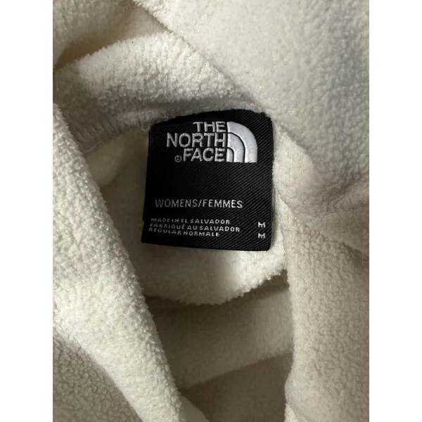 The North Face Fleece Sweater Women Med Mock Neck Pullover Cream Cabin Gorpcore - Image 4