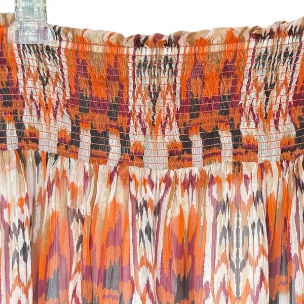 Anthropologie Orange and Brown‎ Abstract Mini Skirt Sz L - Image 4