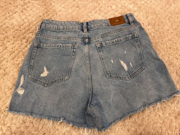 ZARA Denim Destressed Skort - Image 2