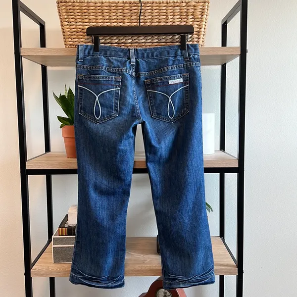 Early 2000 Vintage CK Calvin Klein Mid-Rise Crop Jean, 30 - Image 4