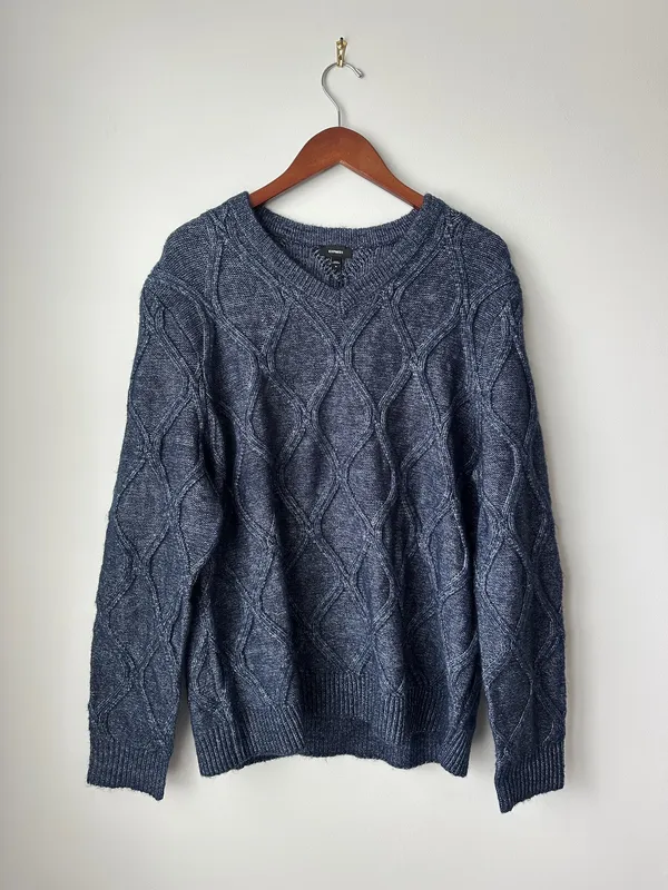 Express Sweater V-Neck Oversized Vintage - Image 2