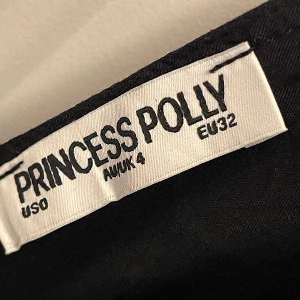 Princess Polly Blissful Black Puff Sleeve Mini Dress Open‎ Back US 0 Coquette - Image 4