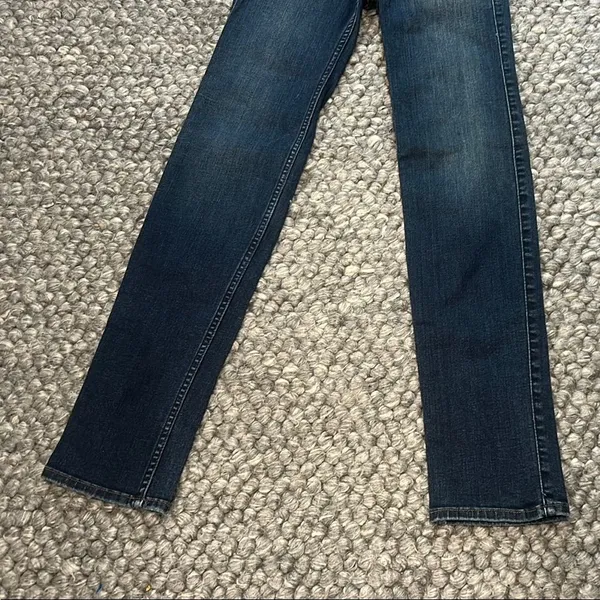 Abercrombie & Fitch Straight Mid Rise Blue Denim Jean Size 25 - Image 4
