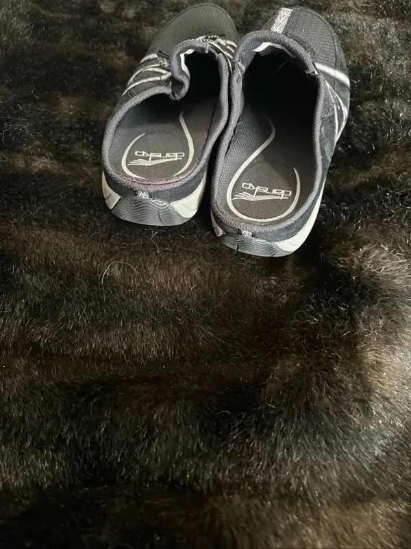 Dansko Shoes 38 7.5 Black Clog Mule Leather Comfort Slip On Walking Casual - Image 4