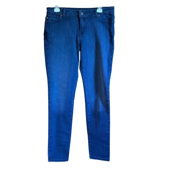 MICHAEL KORS Womens Blue Denim Jeans‎ Size 10 Skinny Stretchy Fit Mid Rise - Image 3