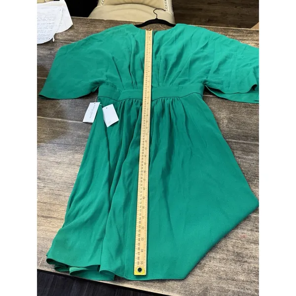 Alexia‎ Admor Isla Draped Dolman Sleeve Fit & Flare Dress Green Back Zipper - Image 16