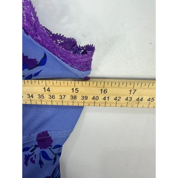 Wild Fable Babydoll Slip Dress Women S Purple Floral Lace‎ Trim Fairy Grunge Y2K - Image 4