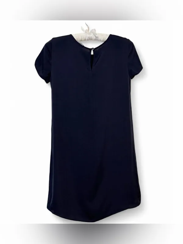 Quince Women’s Washable Silk Blend Short Sleeve Black Mini Tee Dress Size XS - Image 11