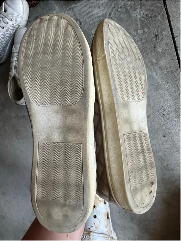 Steve Madden Zaander Quilted Slip On Sneakers Tan Leather Womens Size 9M - Image 8