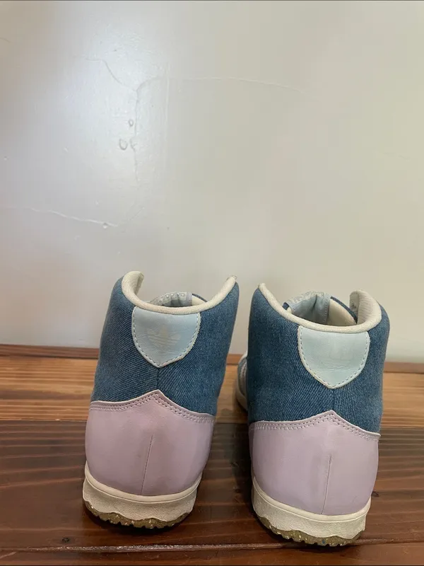 🔥RARE🔥 adidas Retro Women's adi Hoop Mid Grun Shoe,Neoblue/Purple/Glacier 9 - Image 7