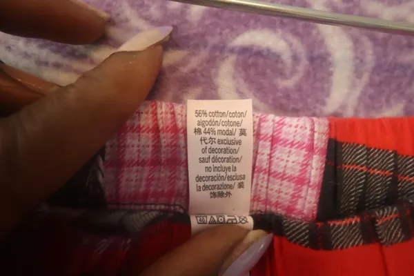 Victoria's Secret modal blend patchwork pj pajamas set in red and black size medium. - Image 11