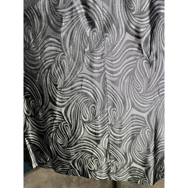 jacket blazer silver swirl boxy 1980s Size XL - Image 6