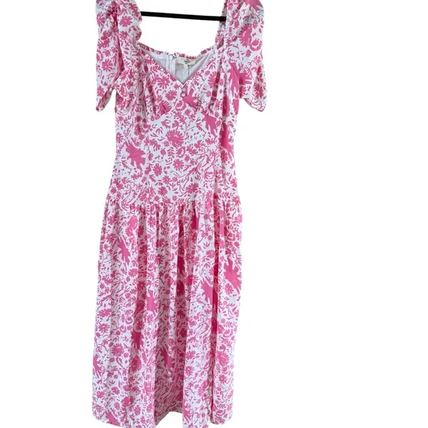 Entro Floral Blush Midi Dress - Image 2