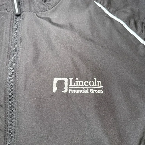 Core365‎ Ladies XL Black Lightweight Full Zip Windbreaker Jacket Logo - Image 6