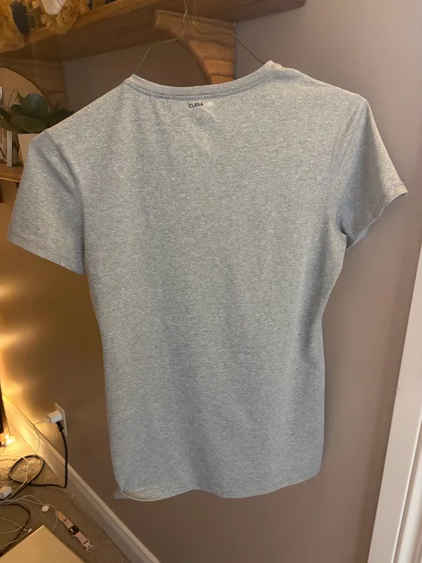 Adidas Women’s medium light gray Climalite t shirt  - Image 2