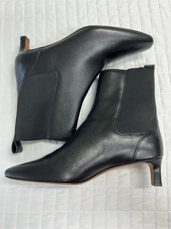 Madewell The Dimes Chelsea Boot Leather in Black Size 9 - Image 9
