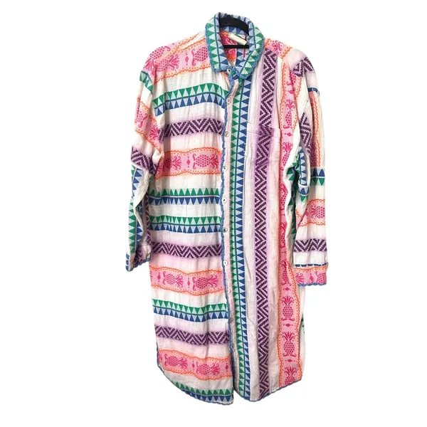 FARM RIO Jacquard Printed Button Down Dress Small‎ - Image 2