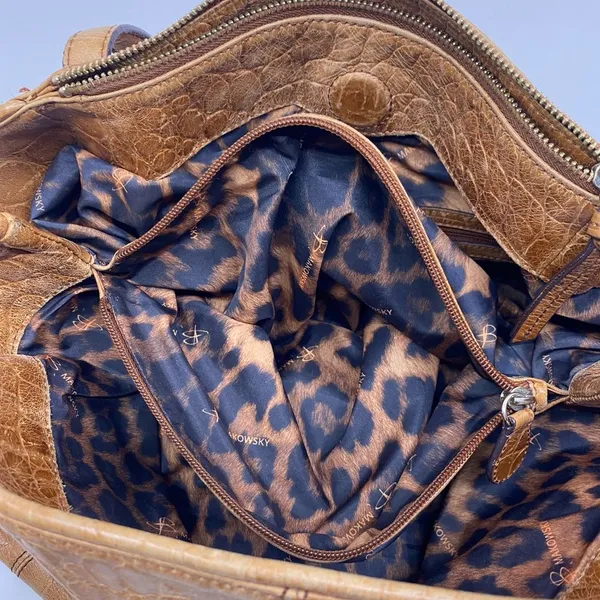B. Makowsky Aligator Print Large Sholder Bag - Image 9