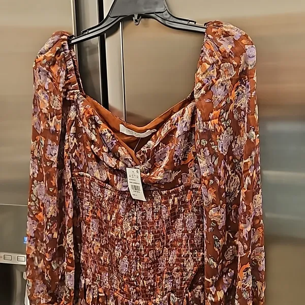 💕ASTR💕 Arlette Floral Sweetheart Long Sleeve Maxi Dress Floral Print Small NWT - Image 13