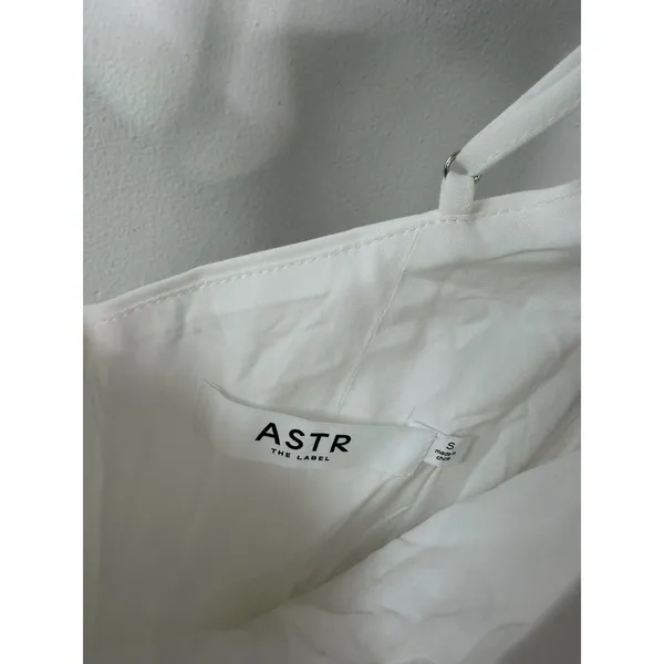 ASTR the Label Elvinia Dress White Off Shoulder Midi Pleated Bridal Bows - Image 6