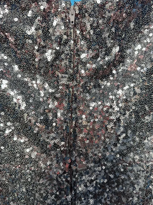 B. Darlin Silver Sequin Mini Dress Size 9/10 - Image 8
