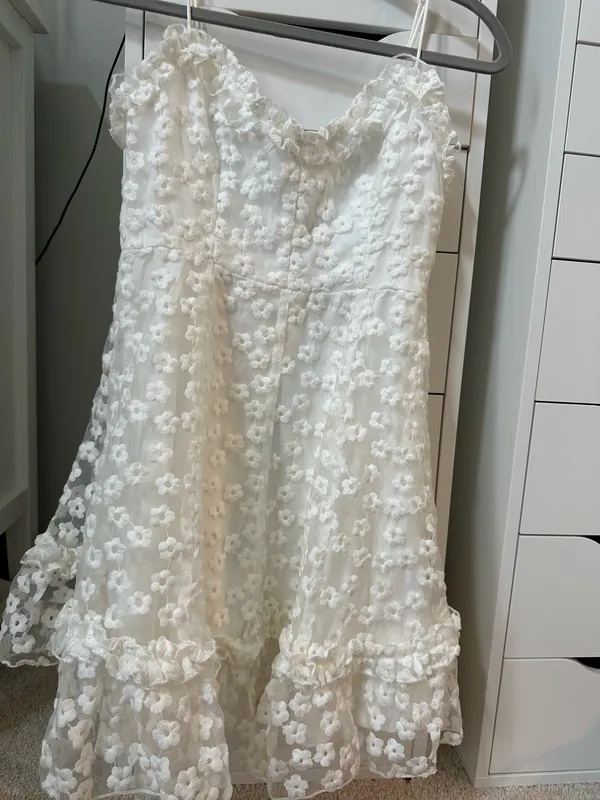 Hello Molly White Floral Mini Dress - Image 2