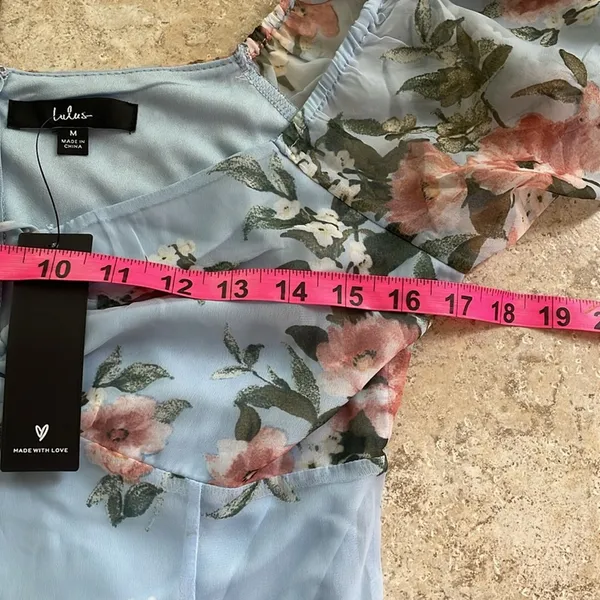 Lulus Precious Perspective Light Blue Floral Puff Sleeve Mini Dress - Image 15