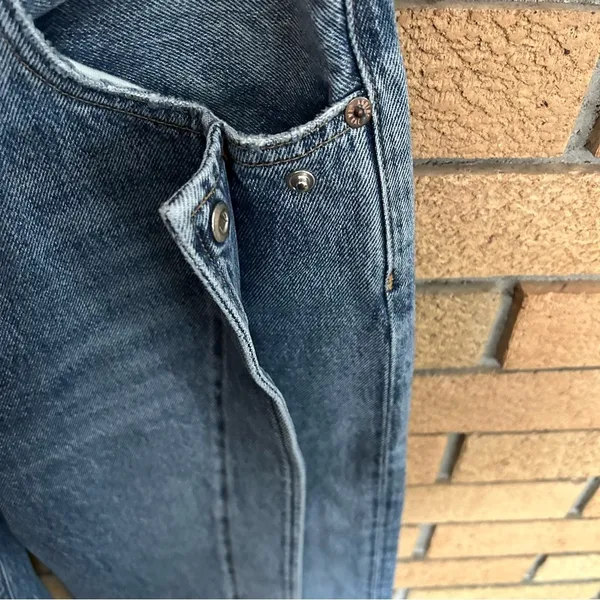 Agolde Fold Wide Leg Jeans in Navigate Size 25 Denim - Image 5