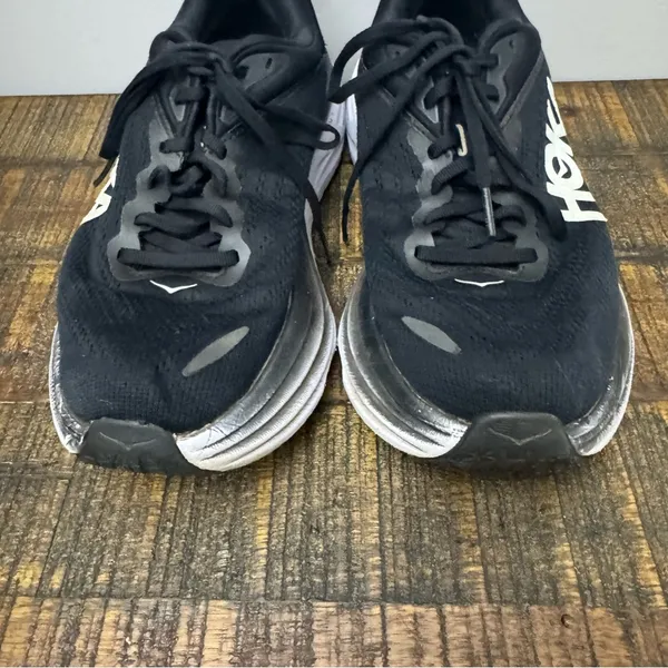Hoka Women’s Bondi 8 black white running shoe sneaker 9.5B - Image 6