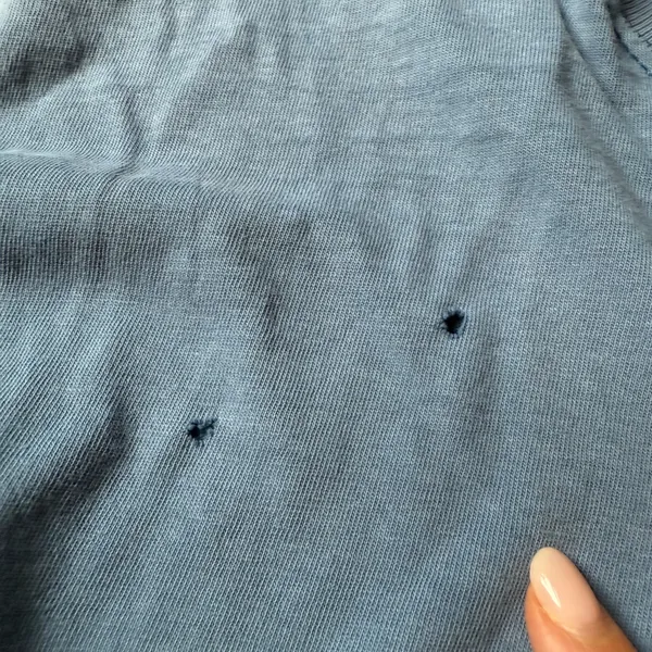 Dirty Bleach Gucci Patch Distress Oversized Shirt Blue Size XL - Image 5