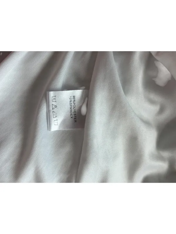 Women White Sequin Mini V Neck Loose Dress - Image 7