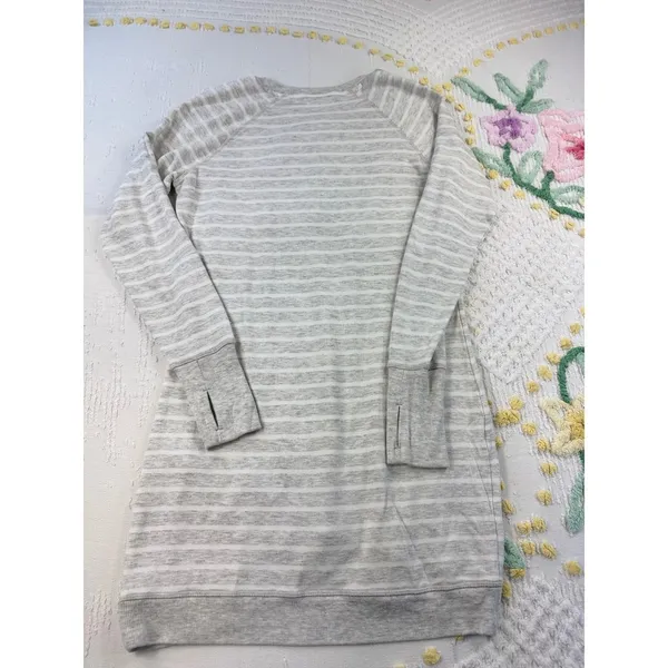 Athleta XS Striped Dress Lounge Long Sleeve Thumb Hole Lightweight Comfy‎ - Image 7