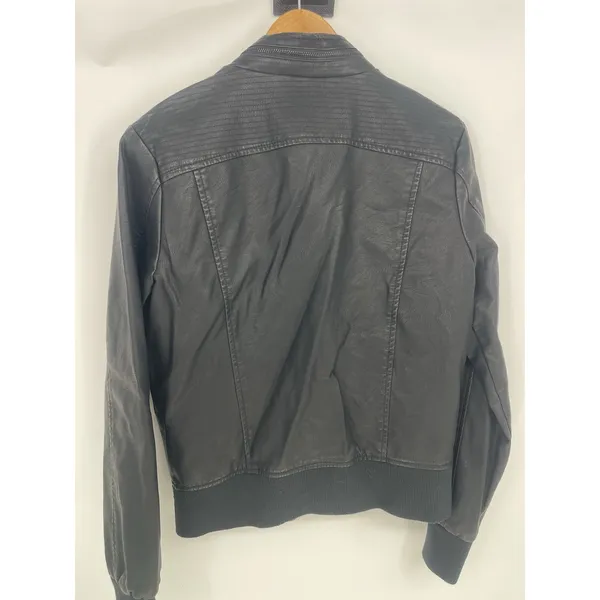 Ci Sono Women's Black Faux‎ Leather Jacket, Size XL But Fit Medium - Image 4