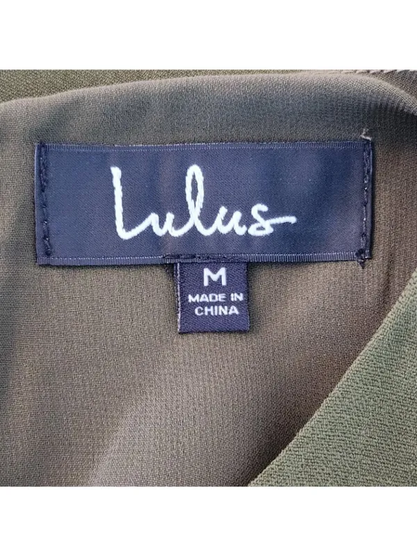 Lulus Olive Green Mini Short Sleeve Shift Dress Size Medium NWT - Image 8