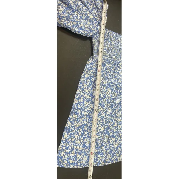 Tuckernuck x Cameron Eubanks Wimberly Blue Floral Linen Blend Smocked Dress NWT - Image 8