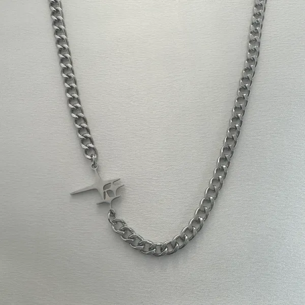 Link Chain Star Necklace for Men Women Streetwear Punk Hip Hop Unisex Style - Image 2