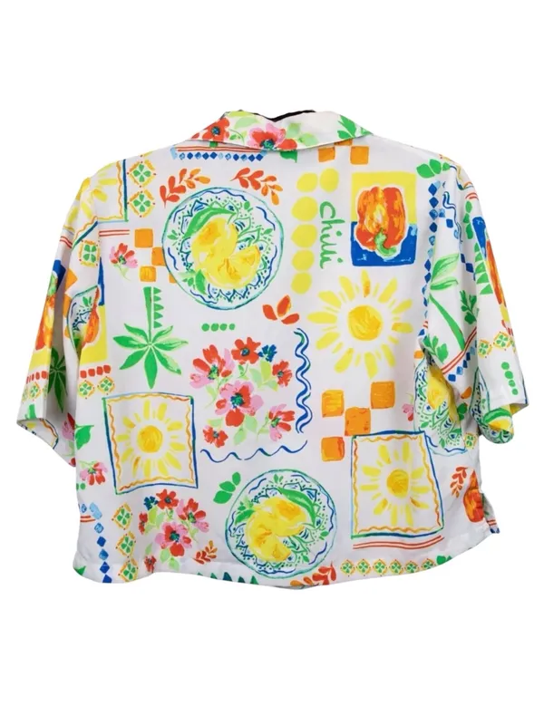 Cynthia Rowley Bell Pepper Button Front and Shorts Pajama Set - Image 5