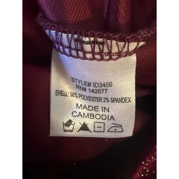 Iris Burgundy Glitter Velvet Cowl Neck Midi Dress L whimsigoth y2k 90's boho par - Image 4